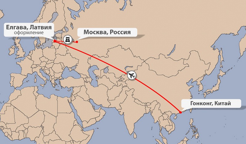 Карго-доставка грузов из Гонконга в Россию